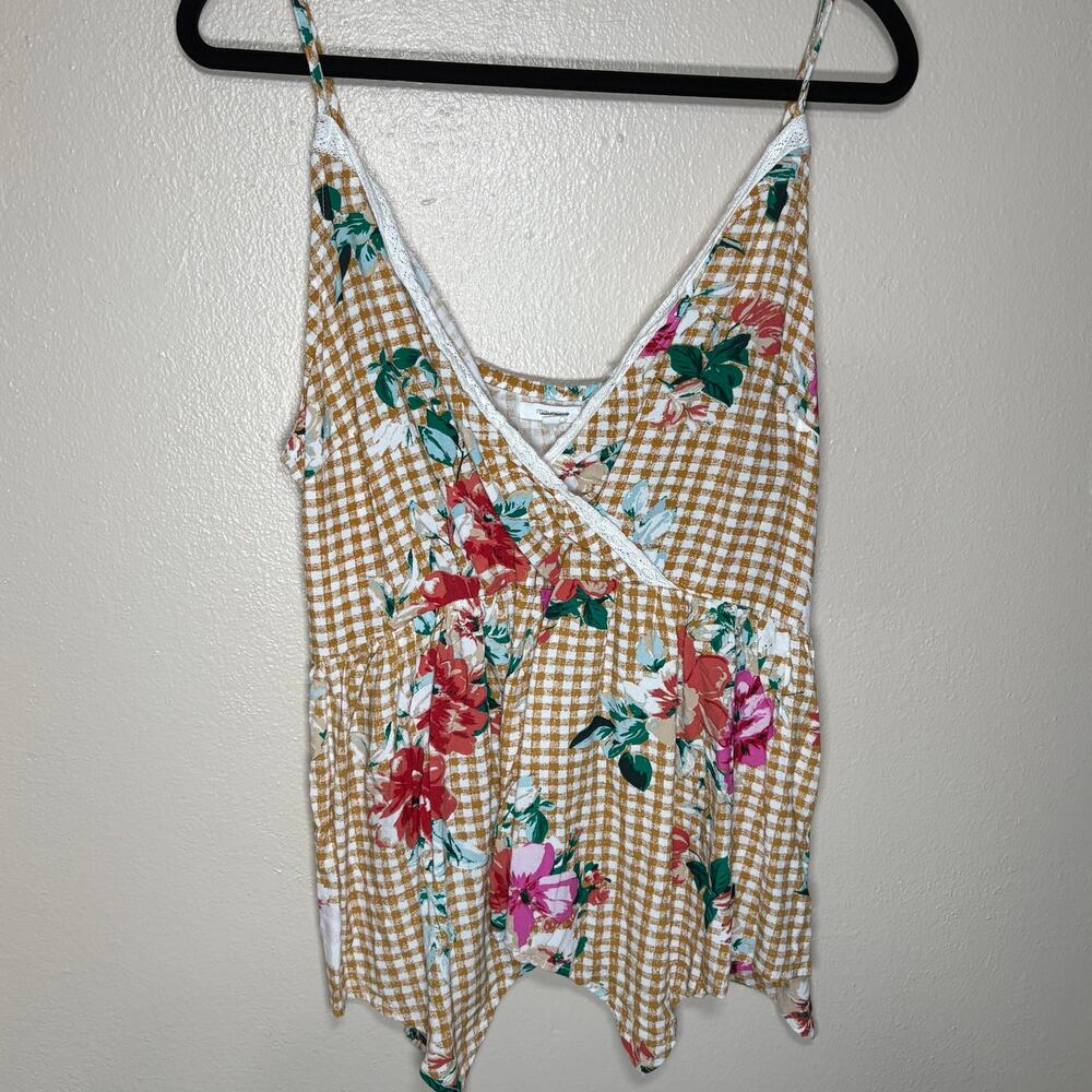 Maurices tank gingham floral 0X NWOT